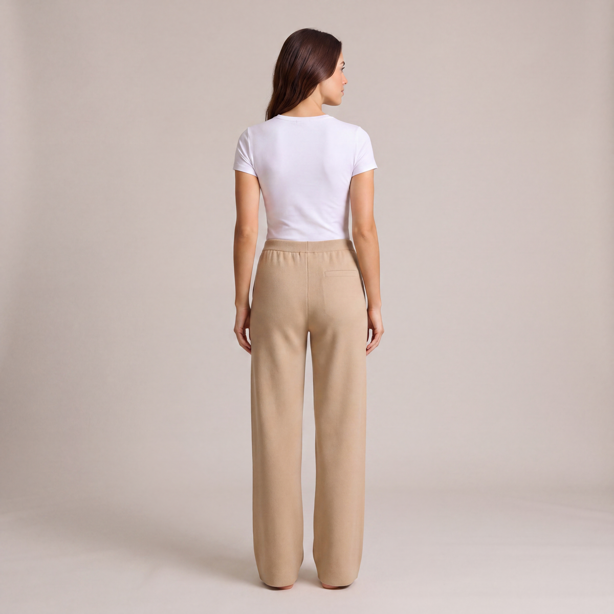 Women's High Waisted Comfort Knit Pants | Casual Trousers