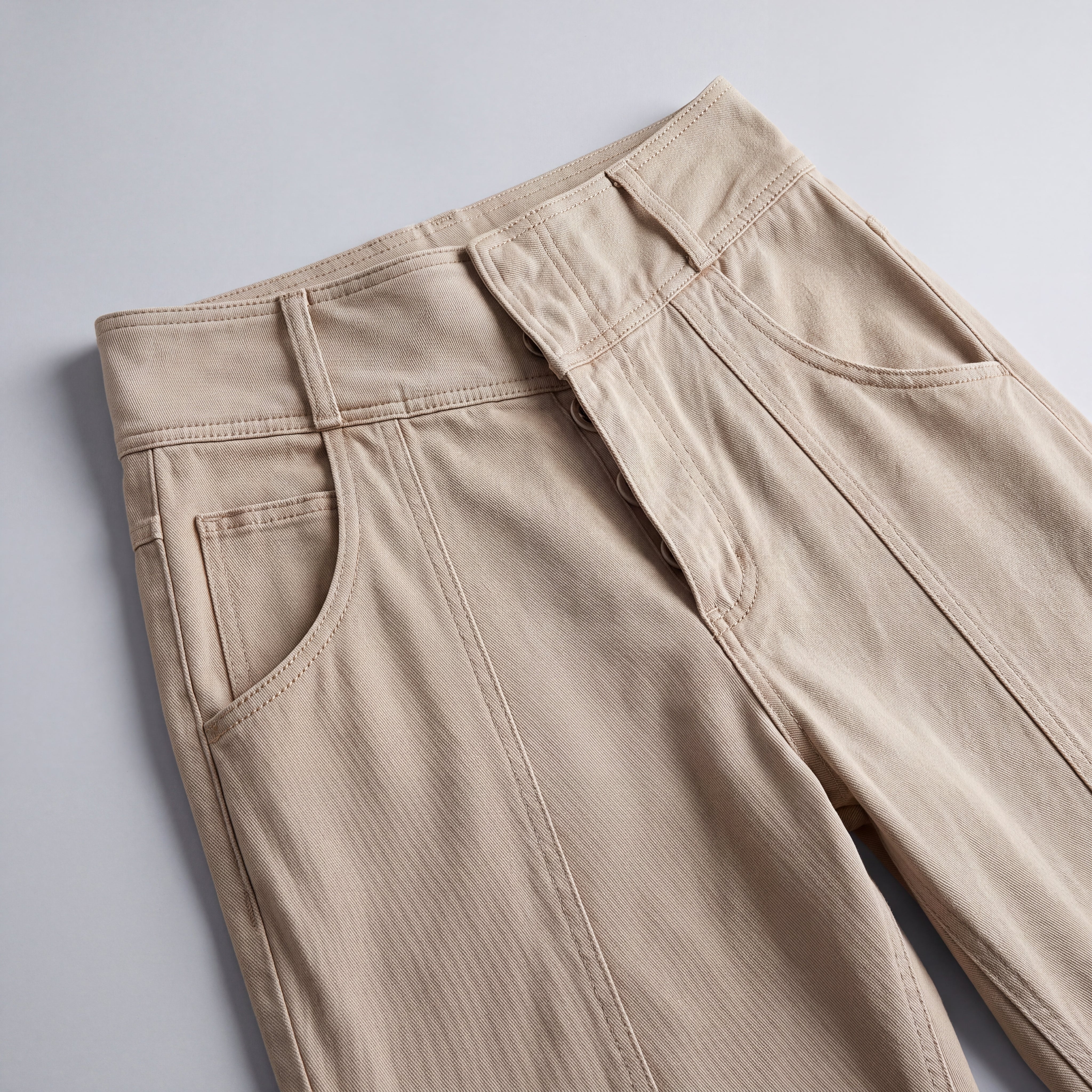 Women's Wide Leg Cotton Linen Denim Pants | Palazzo Trousers