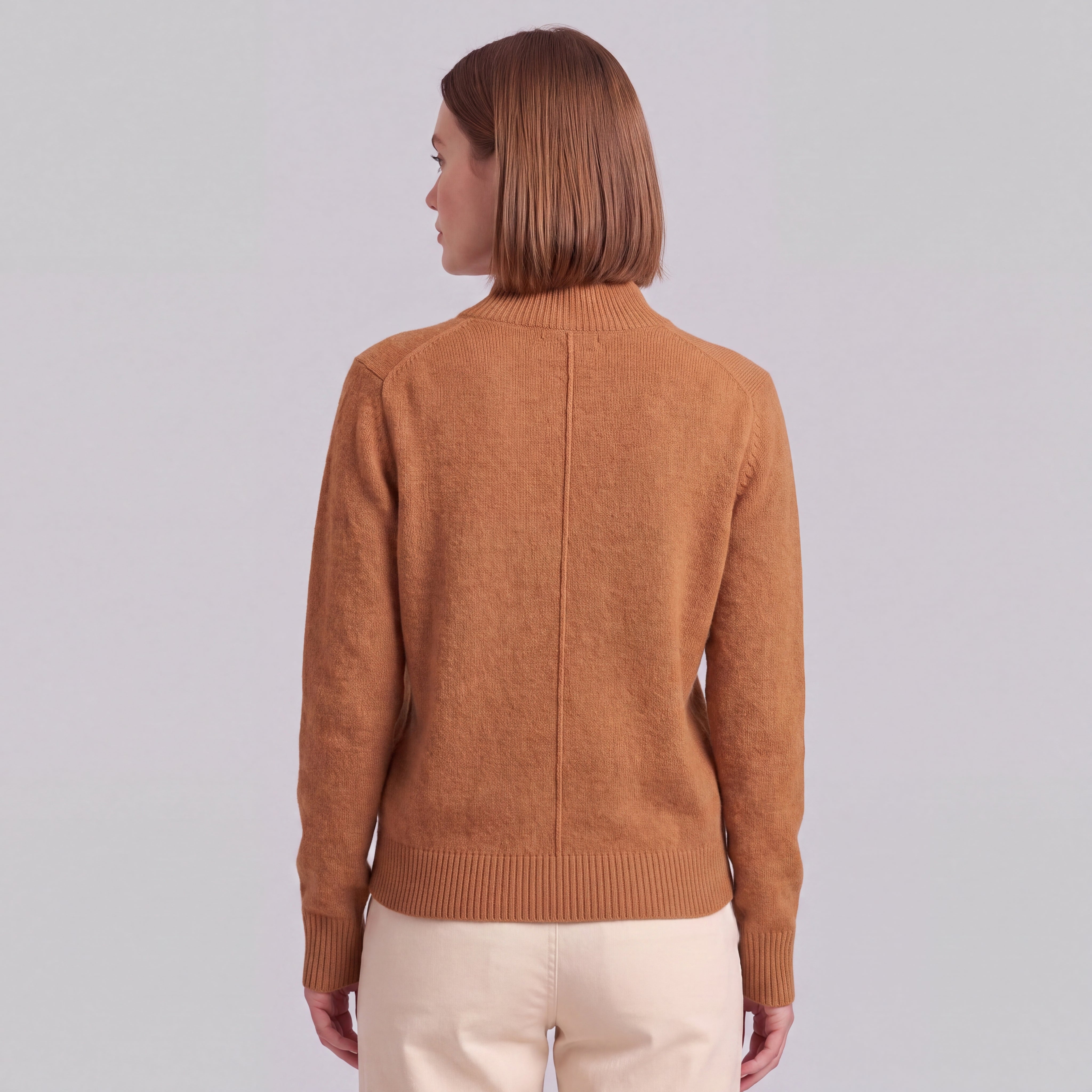 High Neck Soft Knit Cardigan