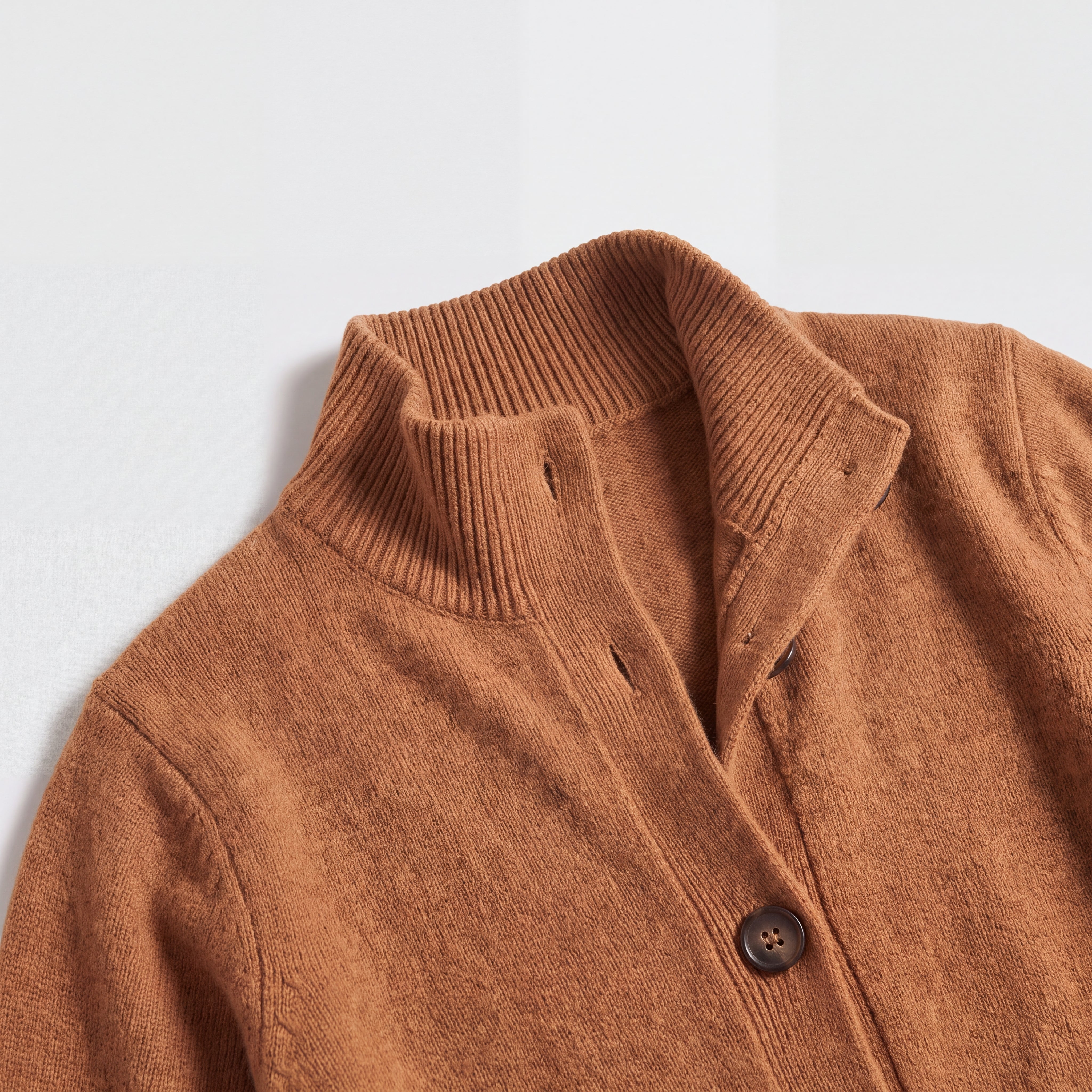 High Neck Soft Knit Cardigan