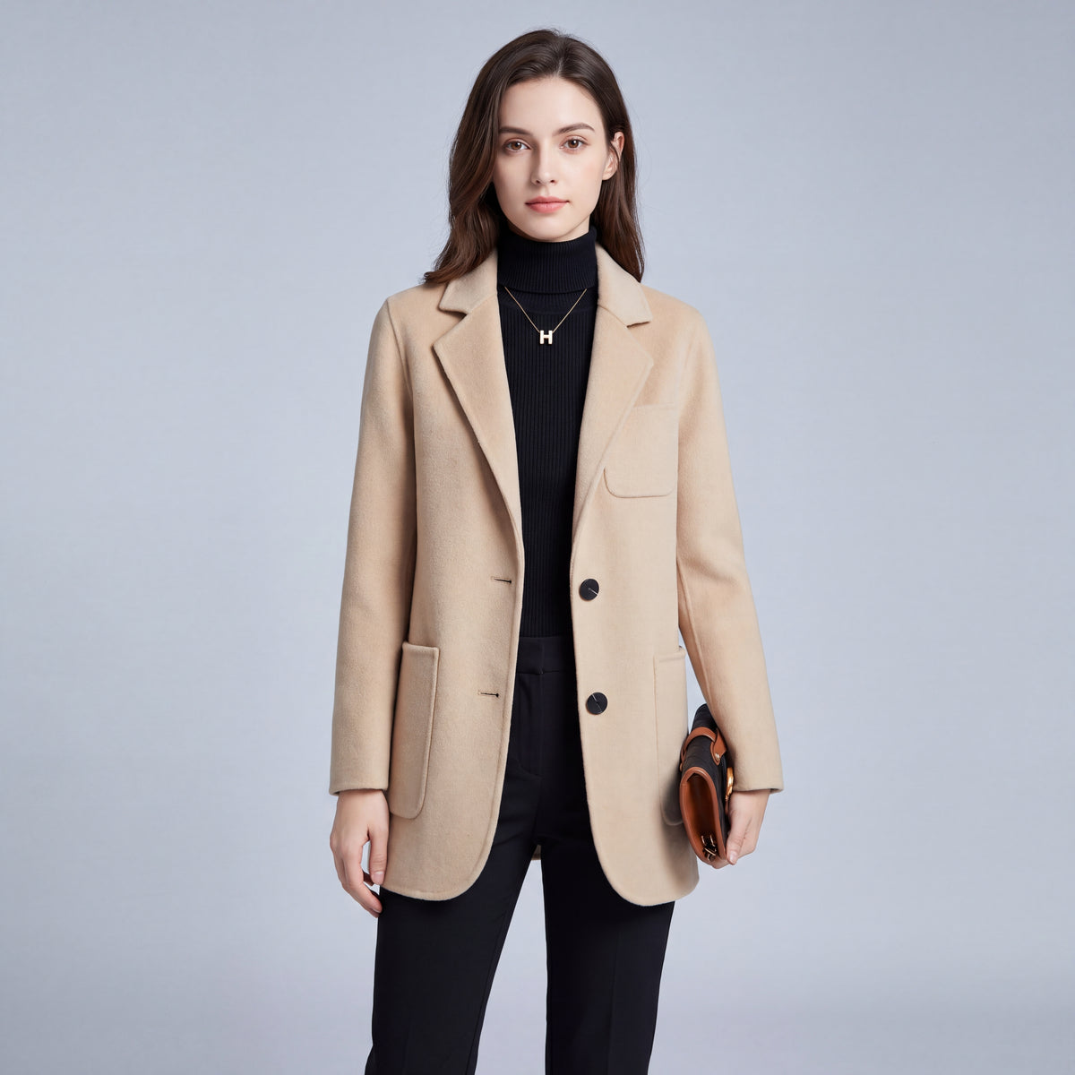 Fall Relaxed Fit Single Breasted Wool Blend Blazer | Occasion Wear