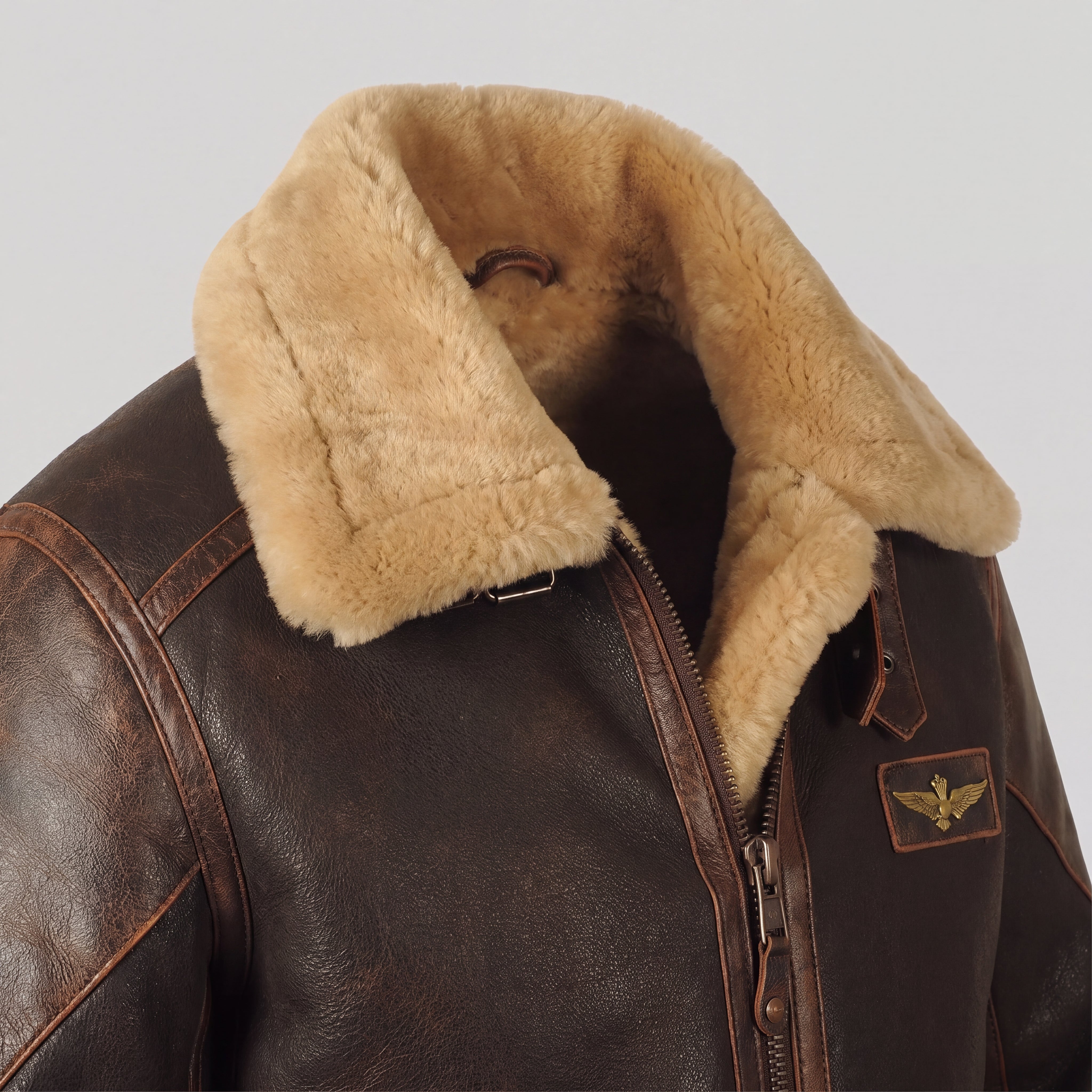 Fall Men's Aviator Style Bomber Jacket | Tailored Fit Flight Jacket