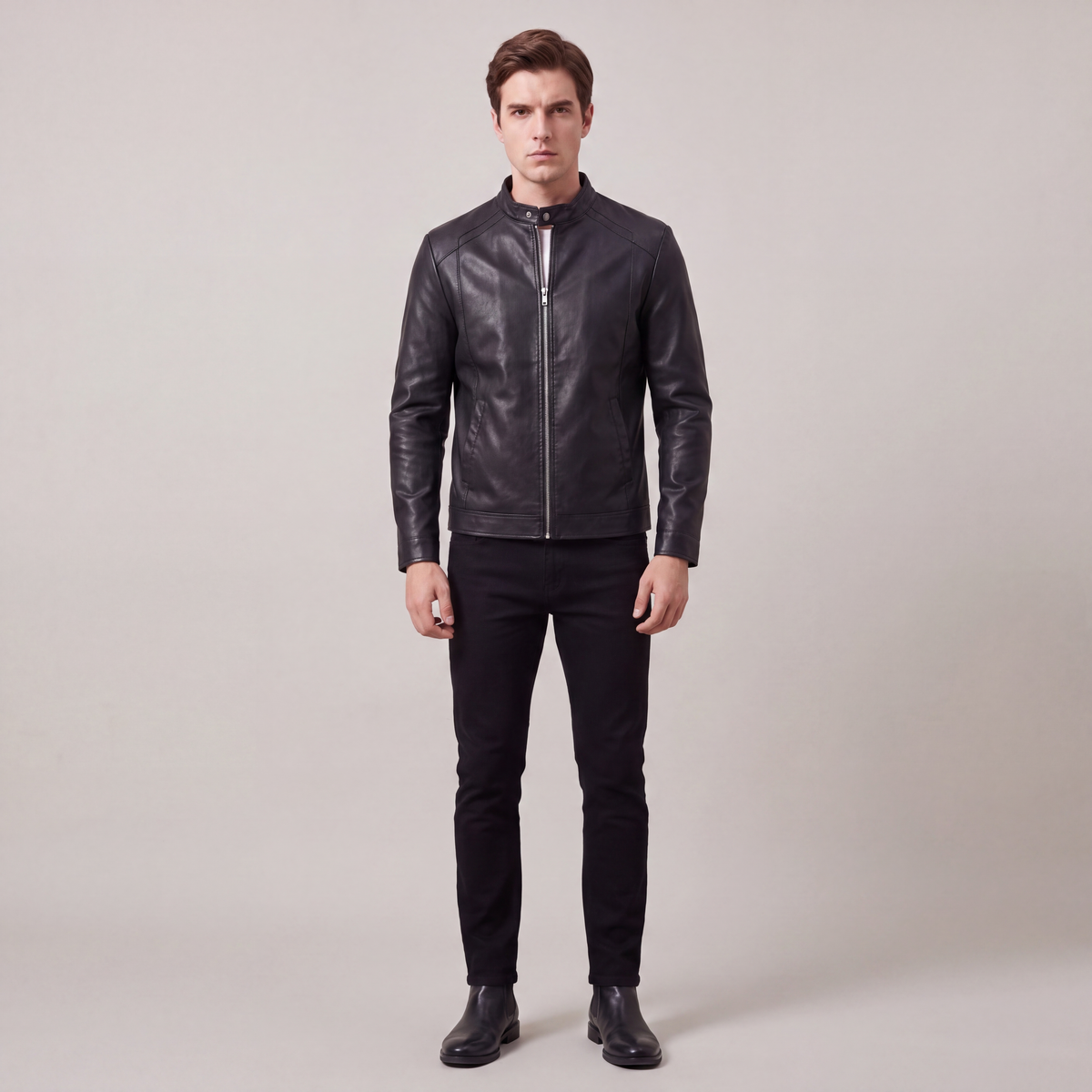 Fall Men's Jacket with High Collar | Smart Casual Outerwear