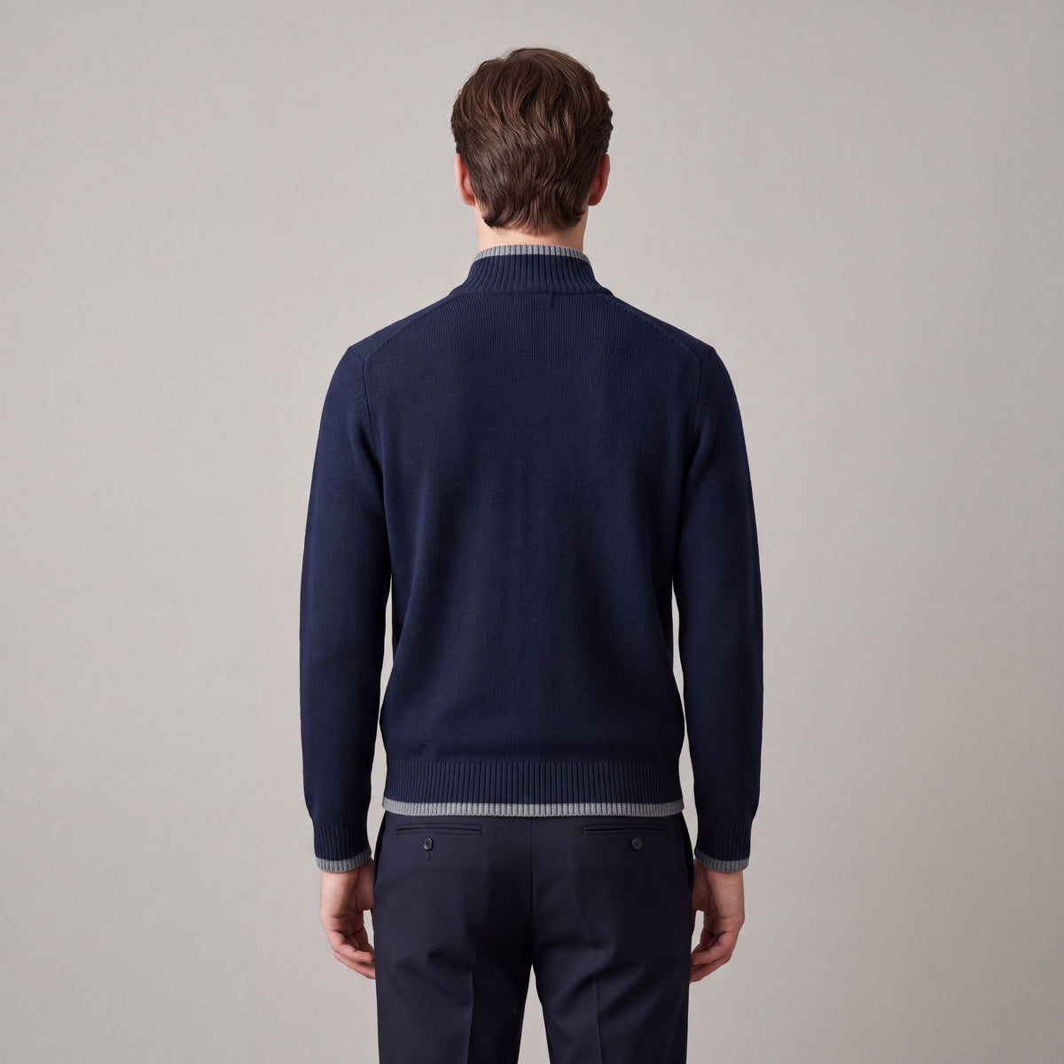 Fall Men's Merino Wool Zip-Up Jacket in Bordeaux | Warm Outerwear