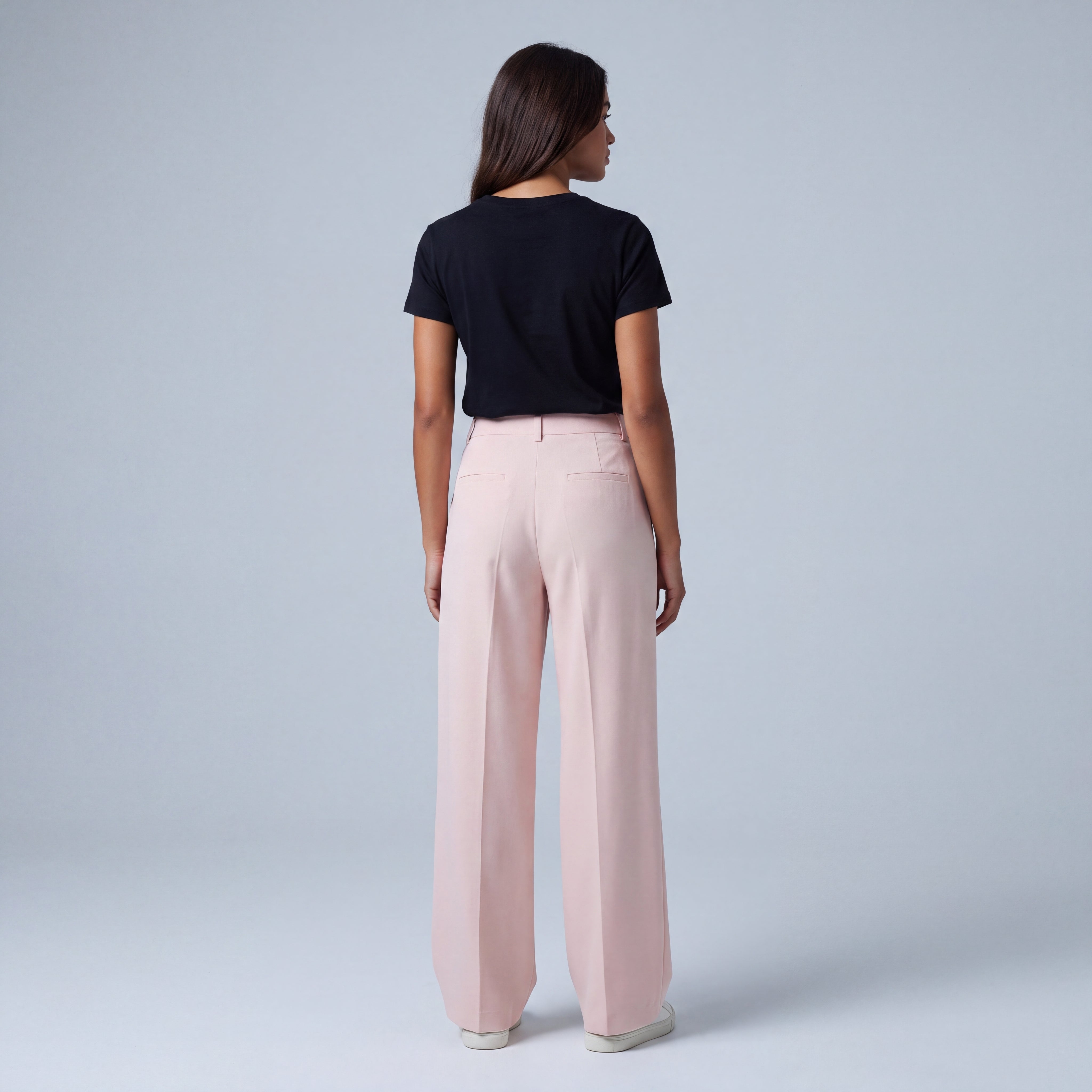 Women's High-Waisted, Wide-Leg, Elegant Pants
