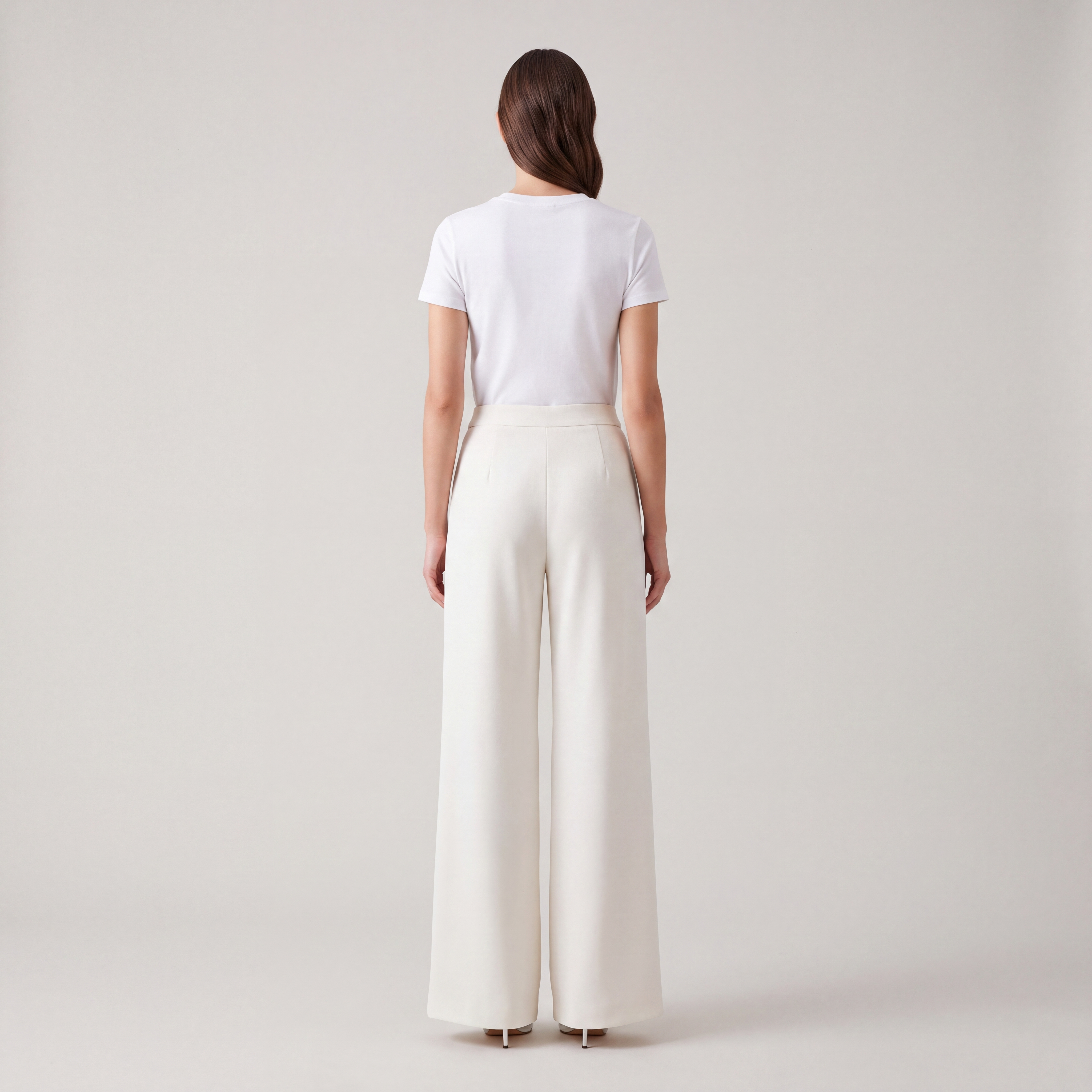Women's High-Waisted Asymmetrical Wrap Wide-Leg Pants