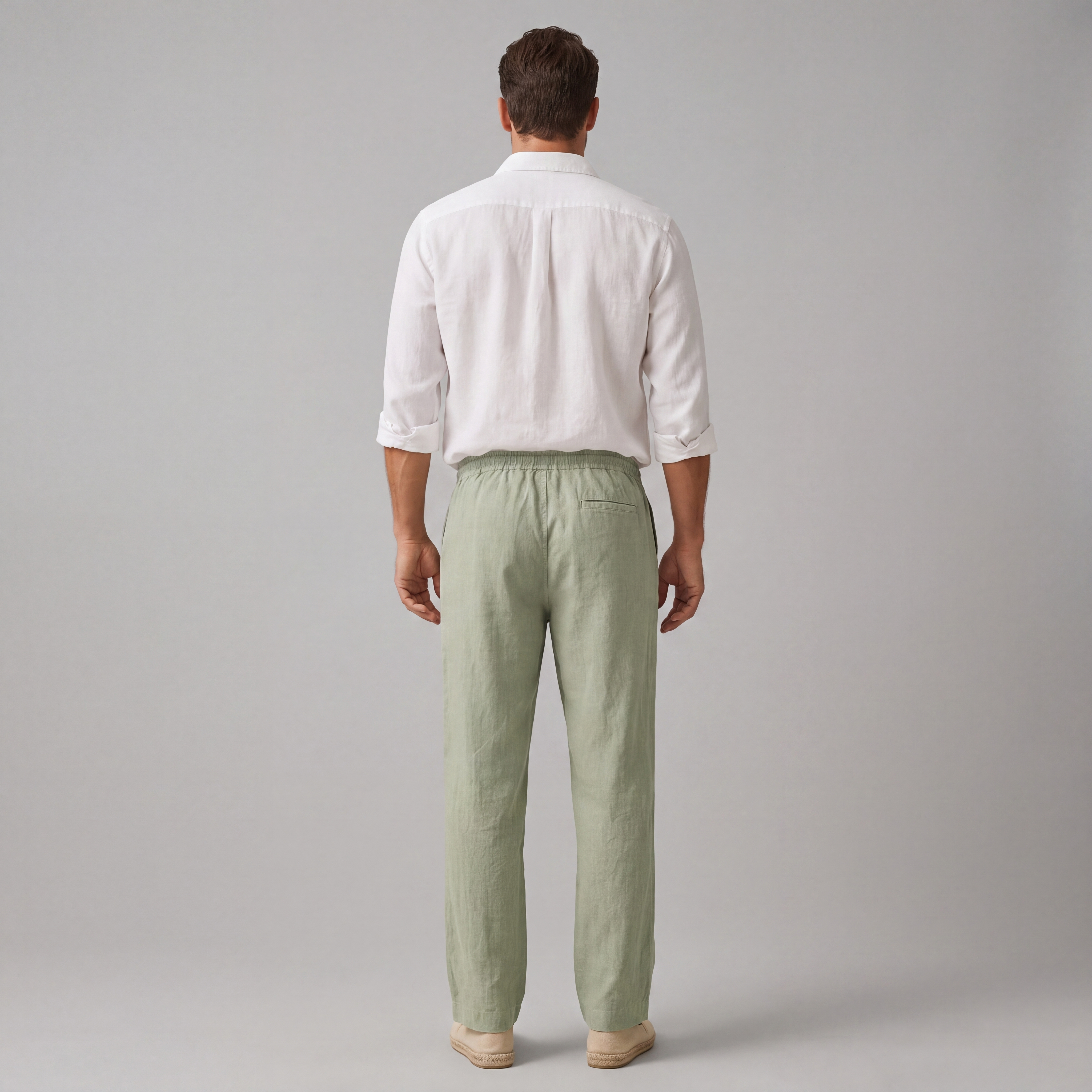 Men's Lightweight, Tapered Linen Dress Pants