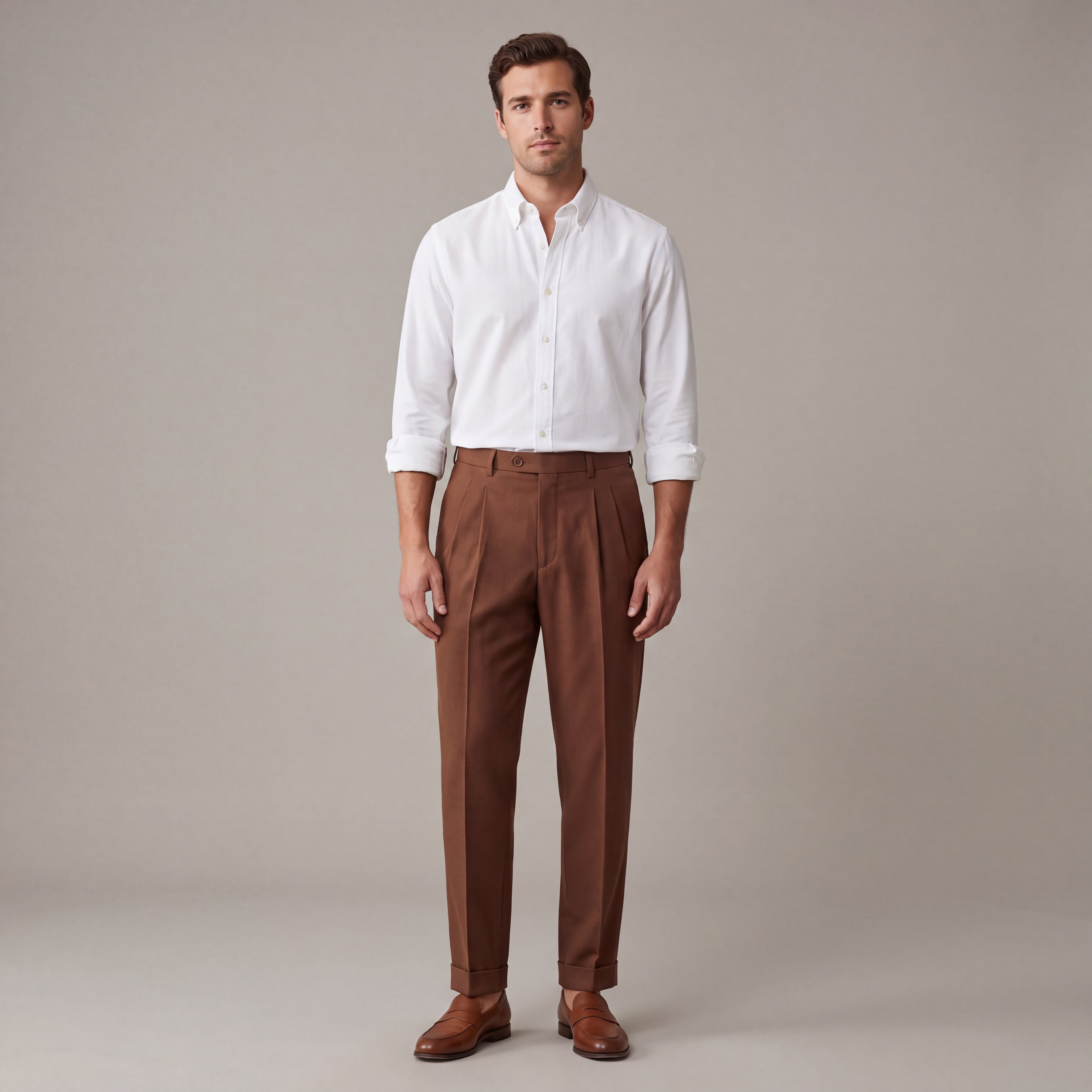 Men's Lightweighta Dress Pants with High Waist