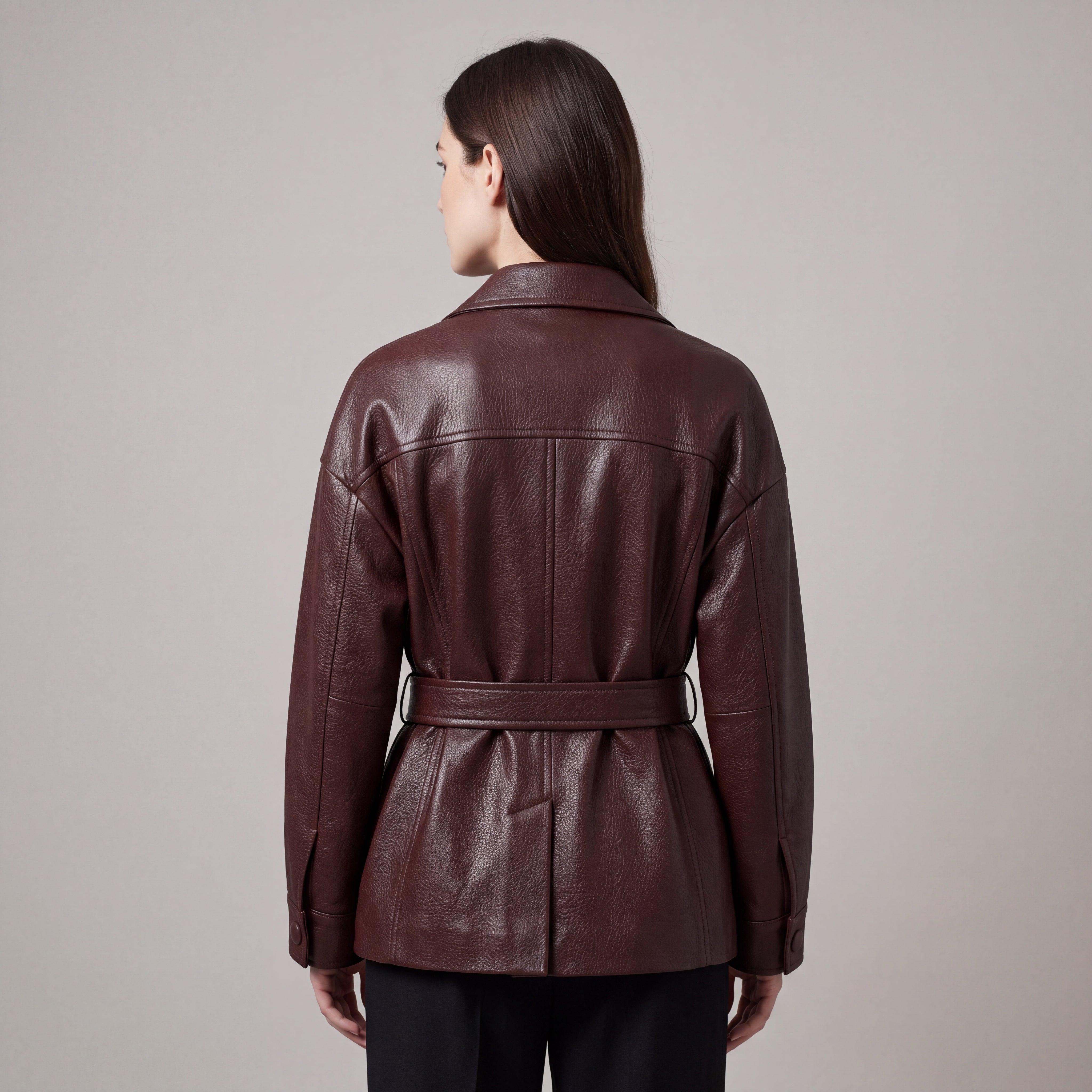 Women's Leather Jacket with Tailored Fit