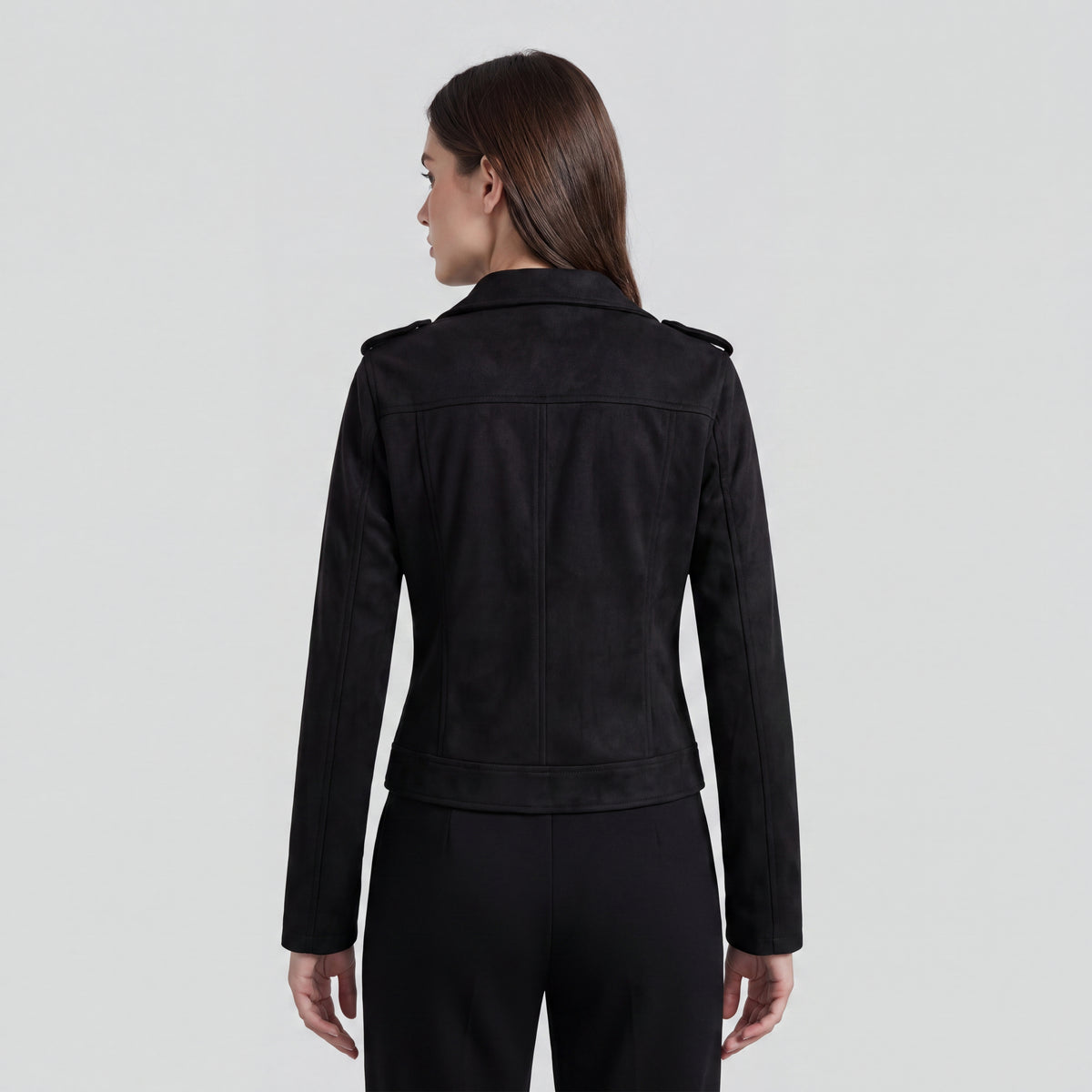 Women's Biker Jacket with Fitted Silhouette