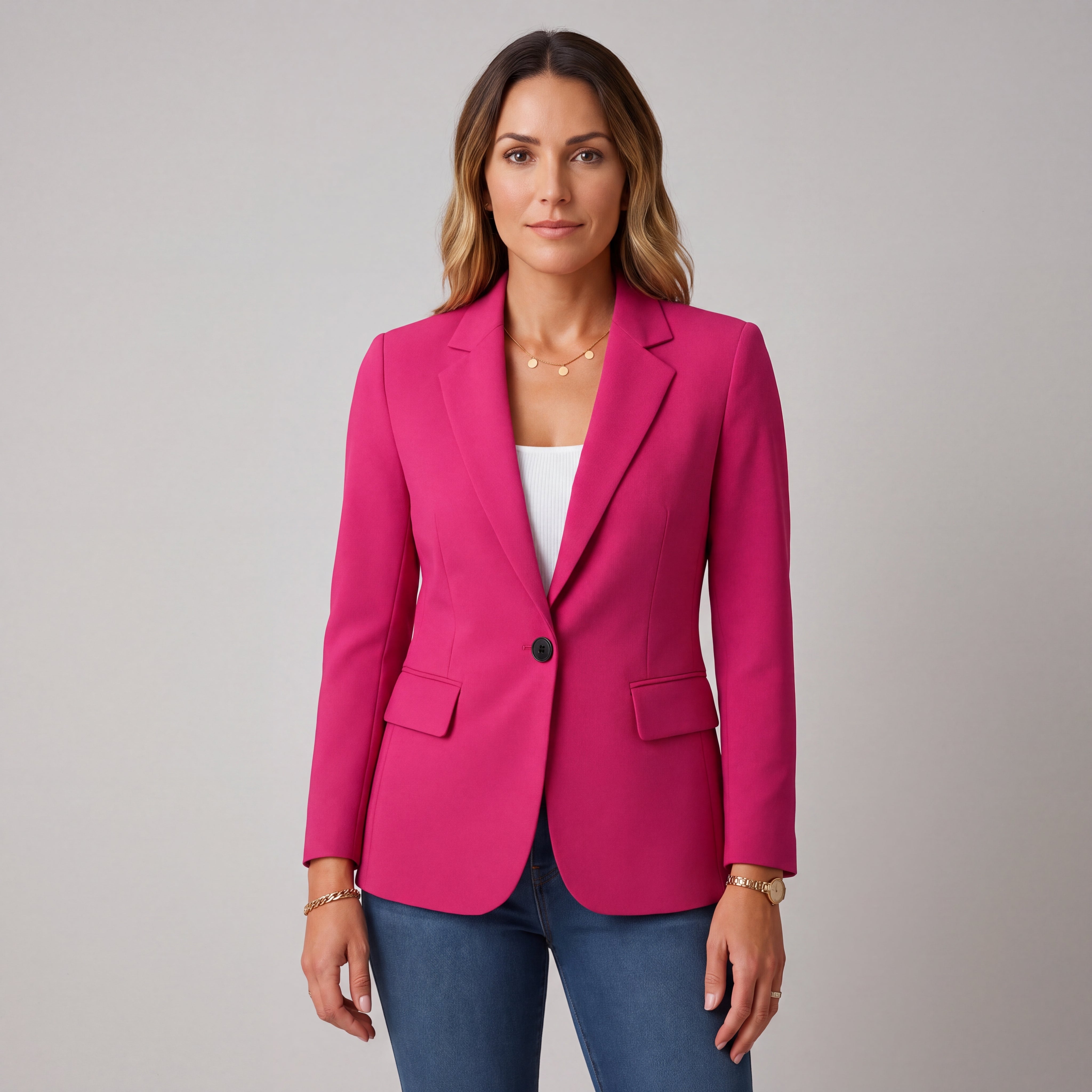 Elegant Women's Blazer – Tailored, Fitted Silhouette