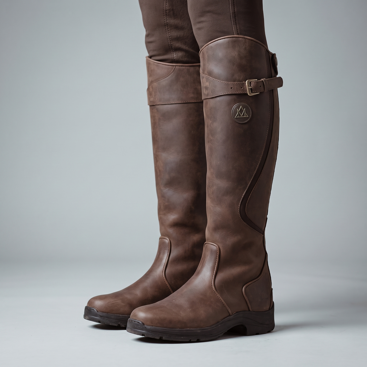 Women's High-Top Orthopedic Boots with Buckles