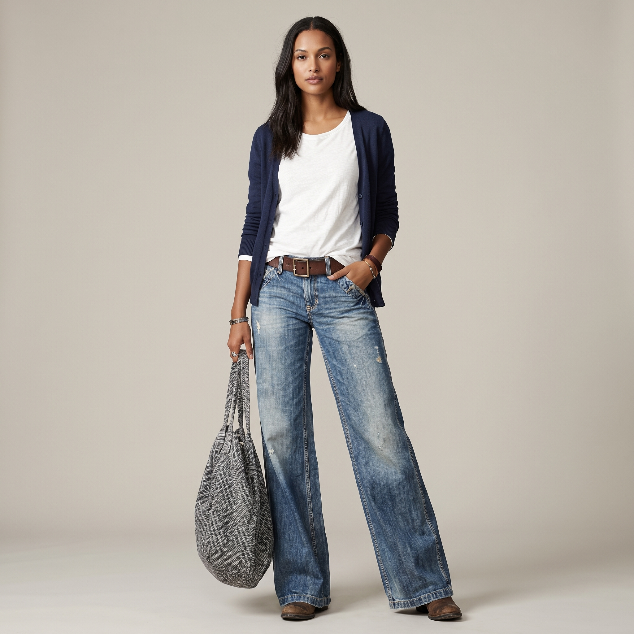 Baggy Jeans with Wide Leg and Comfortable Waist