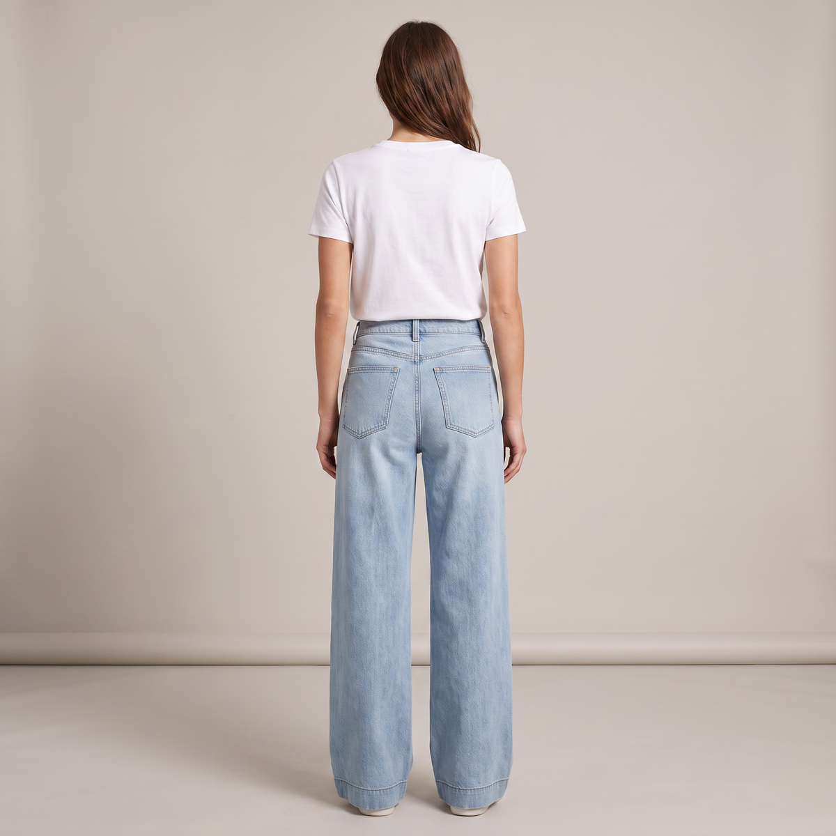 Elegant High Waist Baggy Jeans