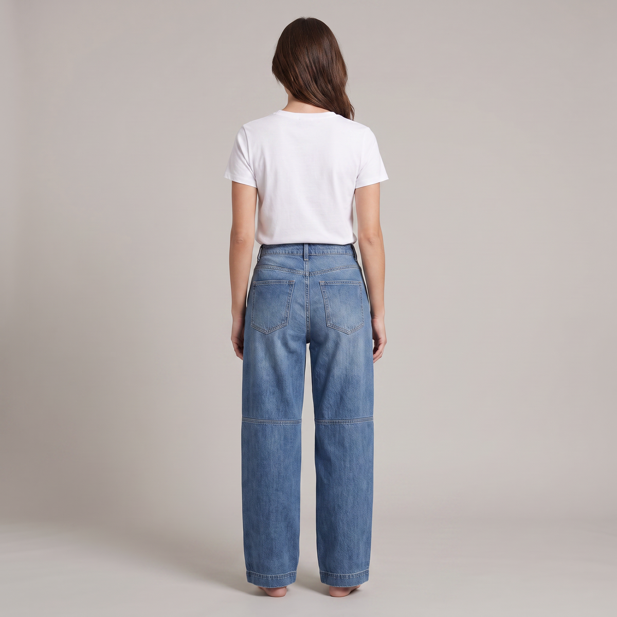 Women’s High-Waist Baggy Jeans in Faded Blue