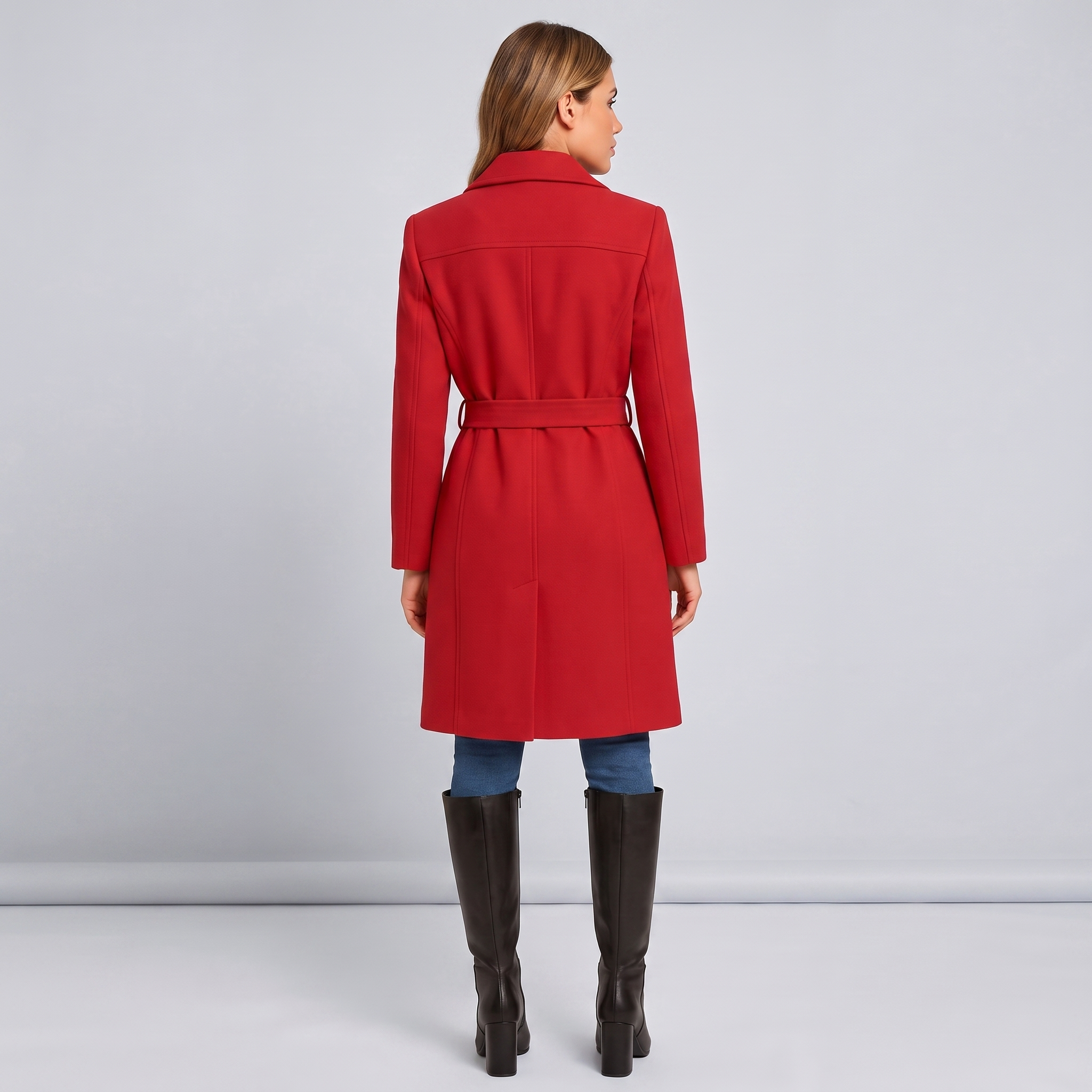 Women's A-Line Double-Breasted Trench Coat