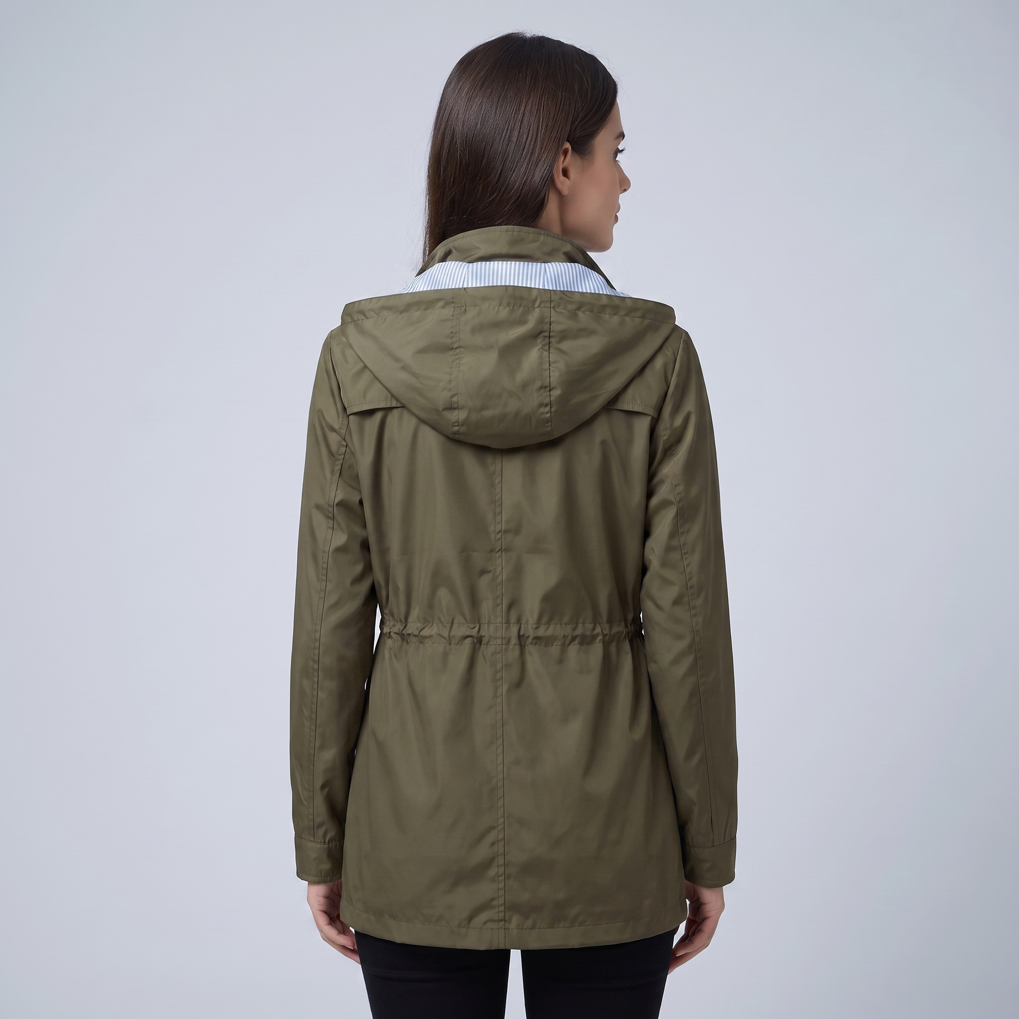 Women's Waterproof Winter Tailored Trench Coat with Buttons