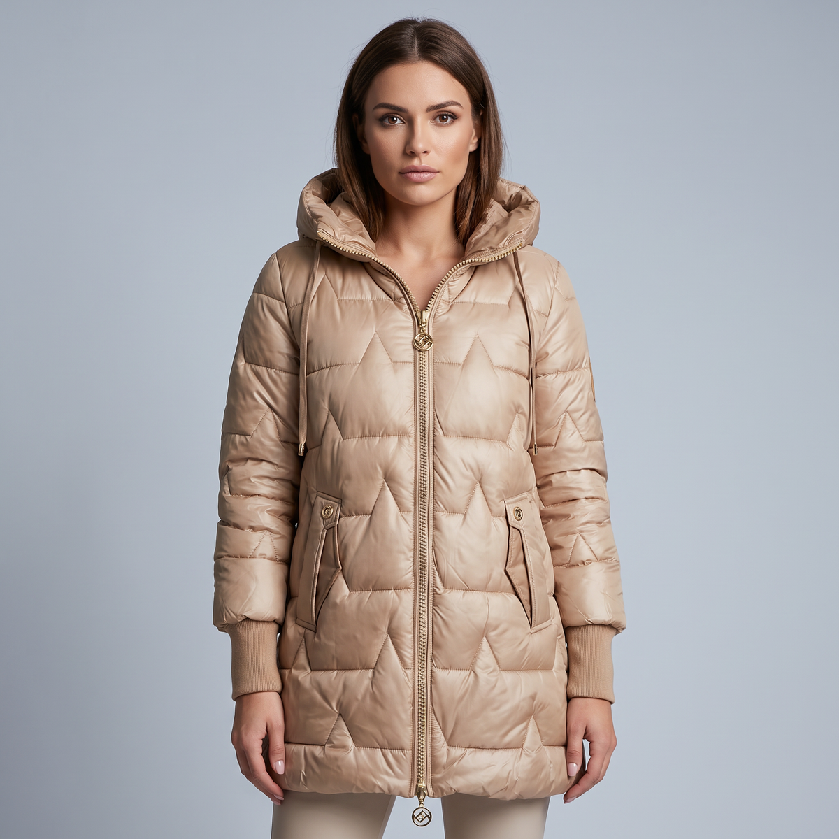 Puffer Jacket Women Winter Quilted Tailored Fit