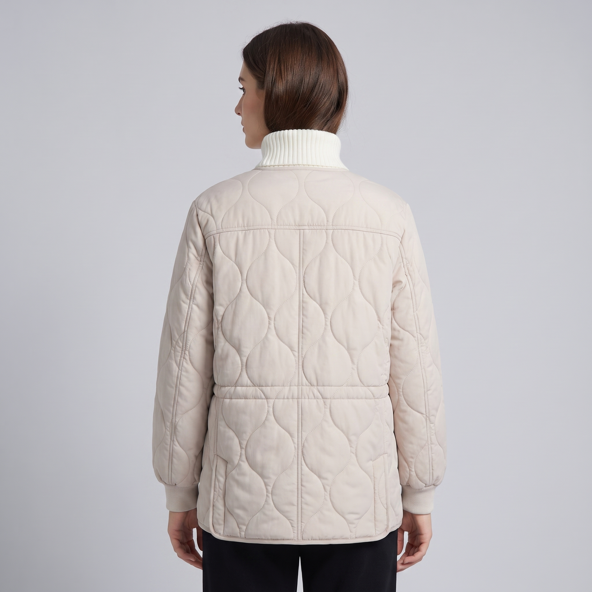 Puffer Jacket Women Quilted Cotton Elegant Fit