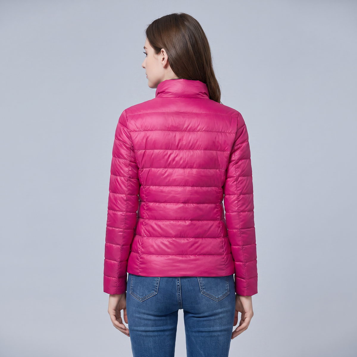 Puffer Jacket Women Quilted Lightweight High Neck