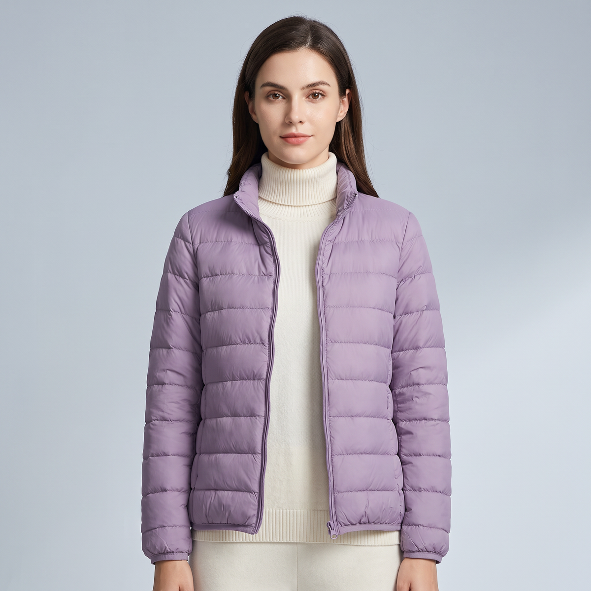 Puffer Jacket Women Quilted Lightweight Soft Fit