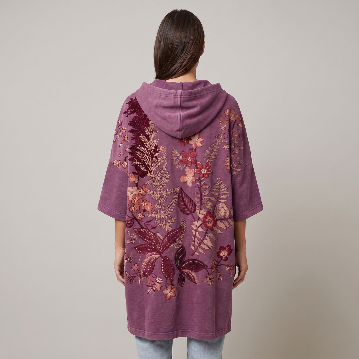 Women’s Floral Print Hooded Sweatshirt