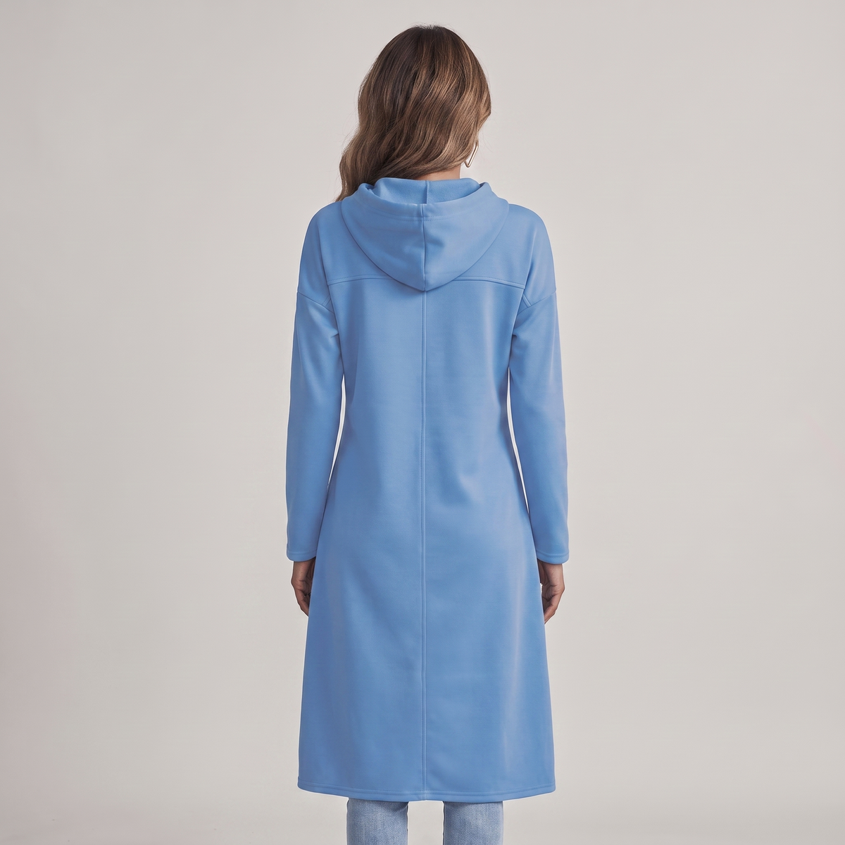 Women’s Hoodie with Hood and Asymmetrical Hem