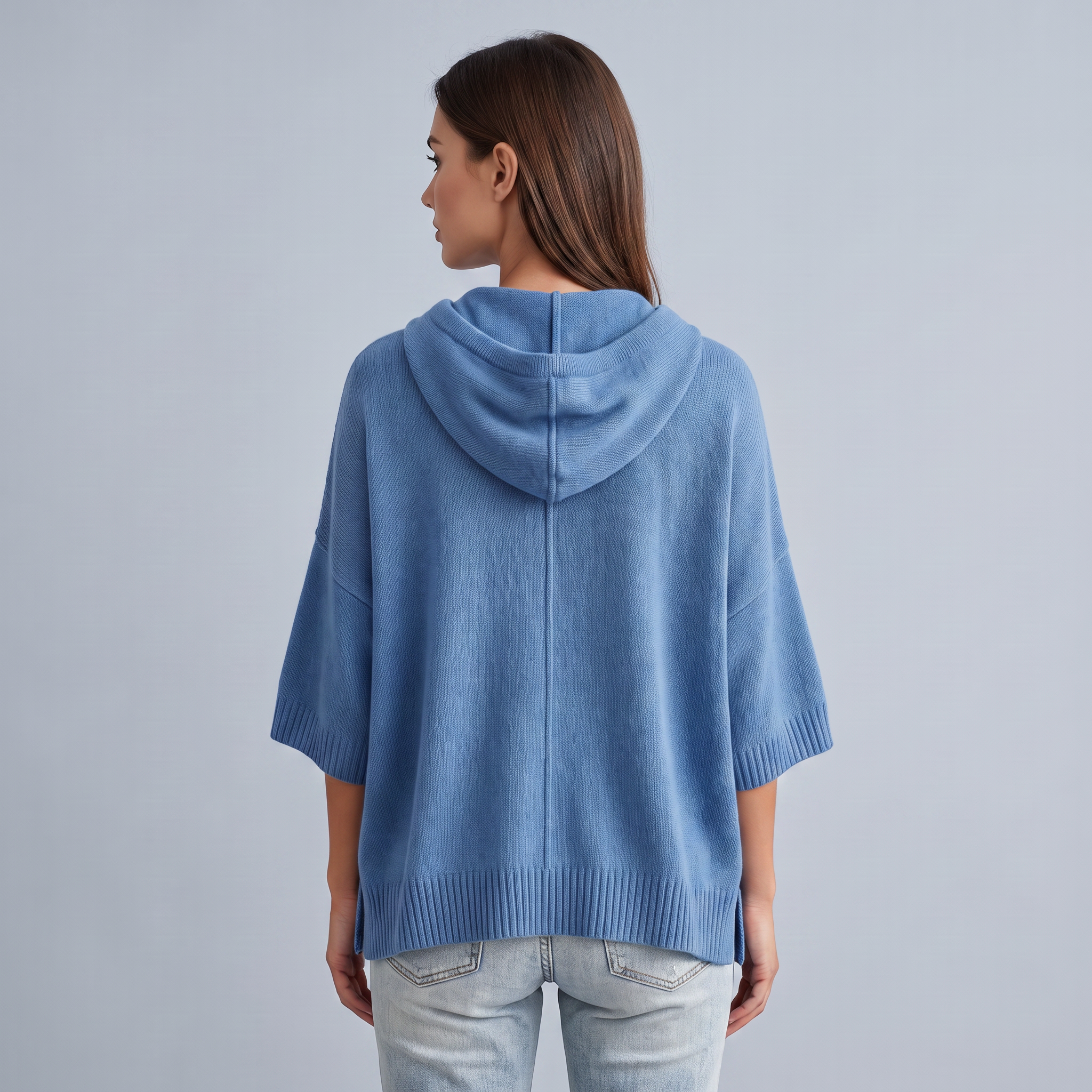 Women’s Hoodie with Hood and Buttoned Collar
