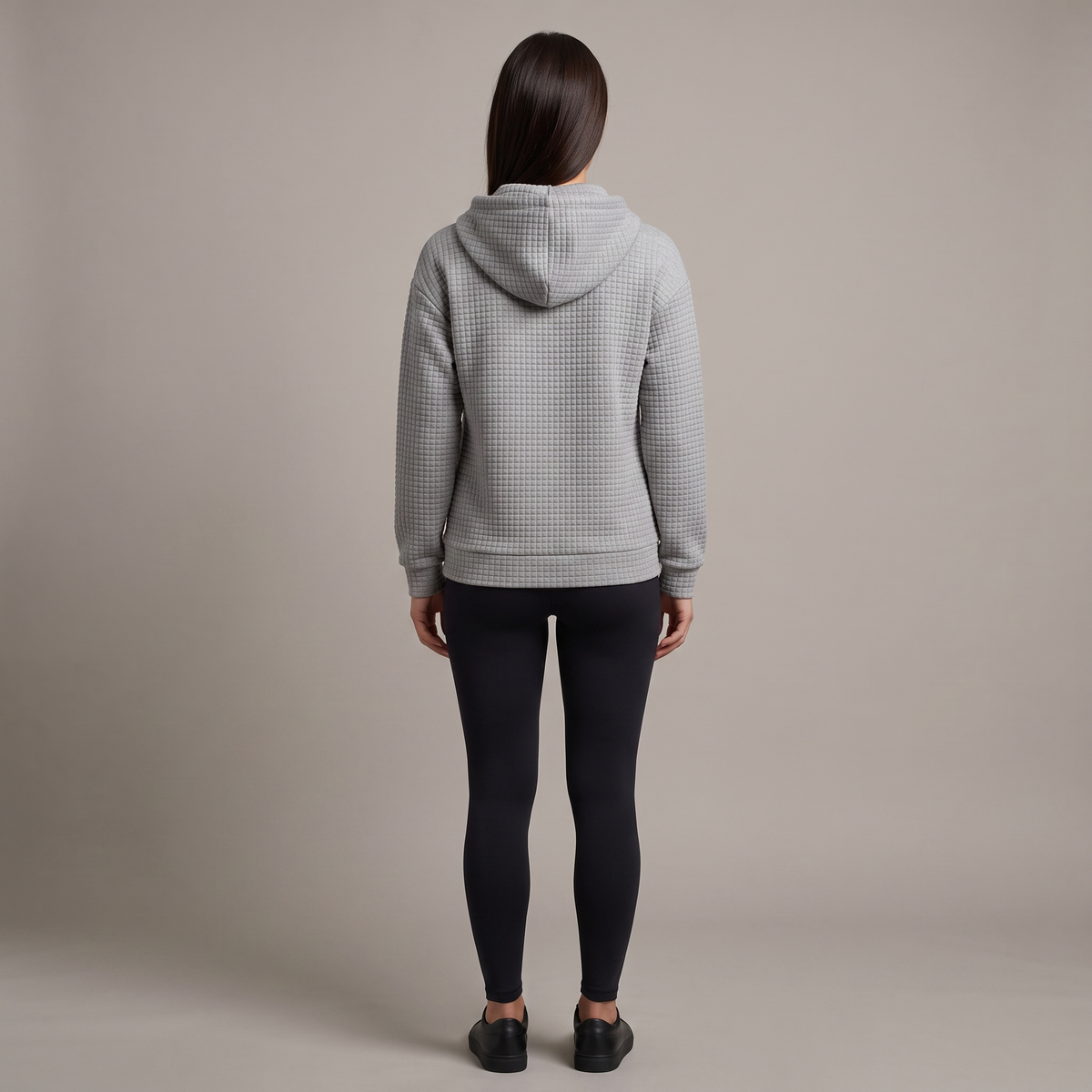 Women’s Zip-Up Hoodie with Hood, in Textured Fabric