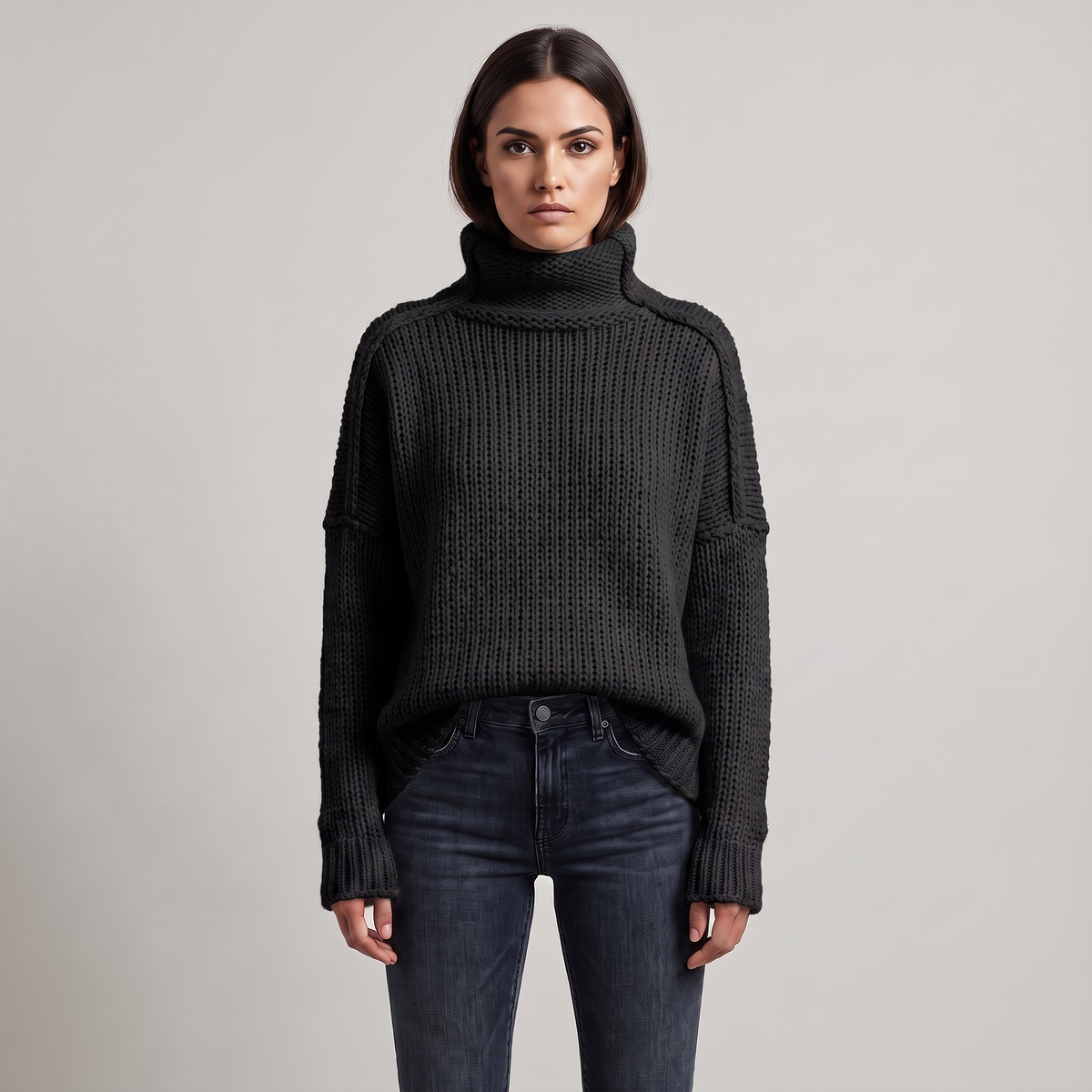 Women’s Relaxed-Fit Turtleneck Sweater