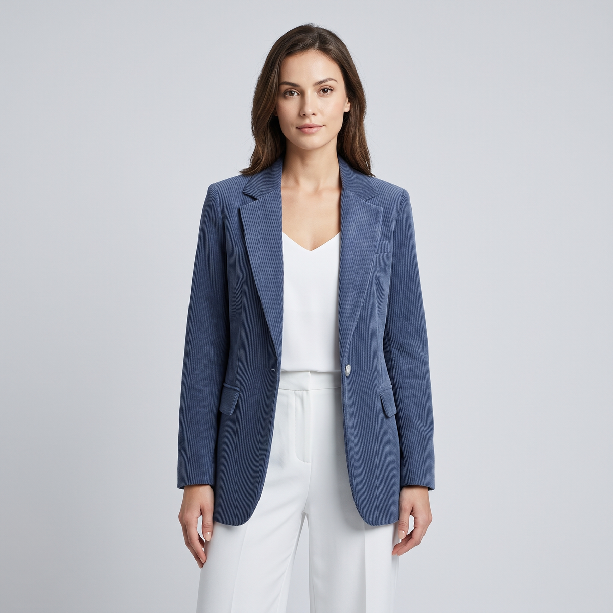 Elegant Tailored Corduroy Blazer