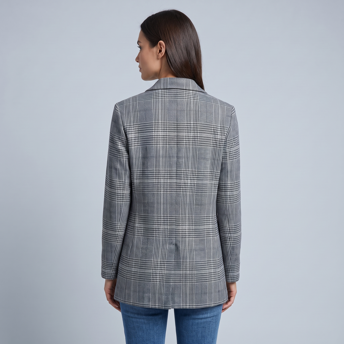 Elegant Classic Plaid Blazer