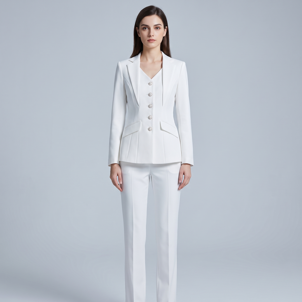 Women’s Suit with Lined Blazer and Regular-Fit Trousers
