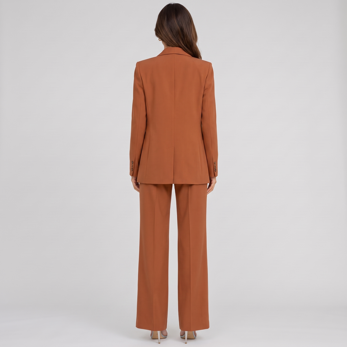 Women’s Suit with Structured Blazer and High-Waisted Trousers