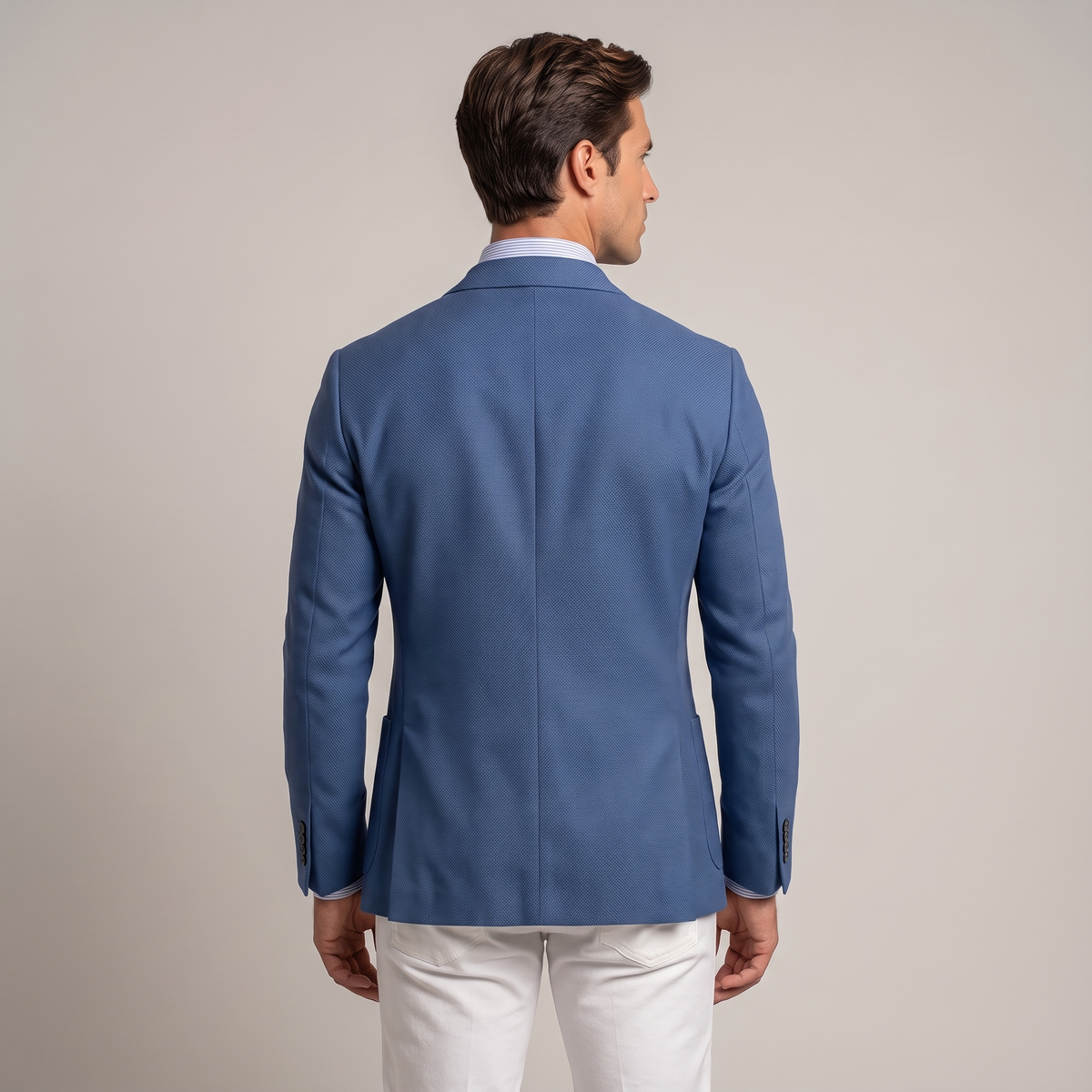 Men’s Knitted Blazer with Classic Lapels