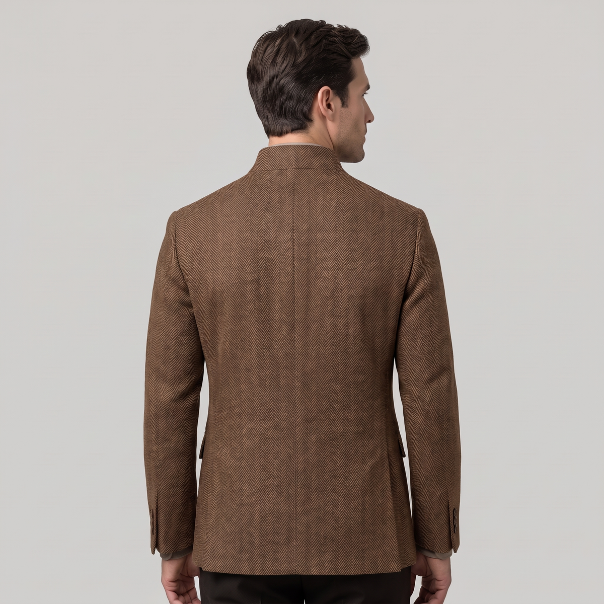 Men’s Slim-Fit Single-Breasted Tweed Wool Blazer