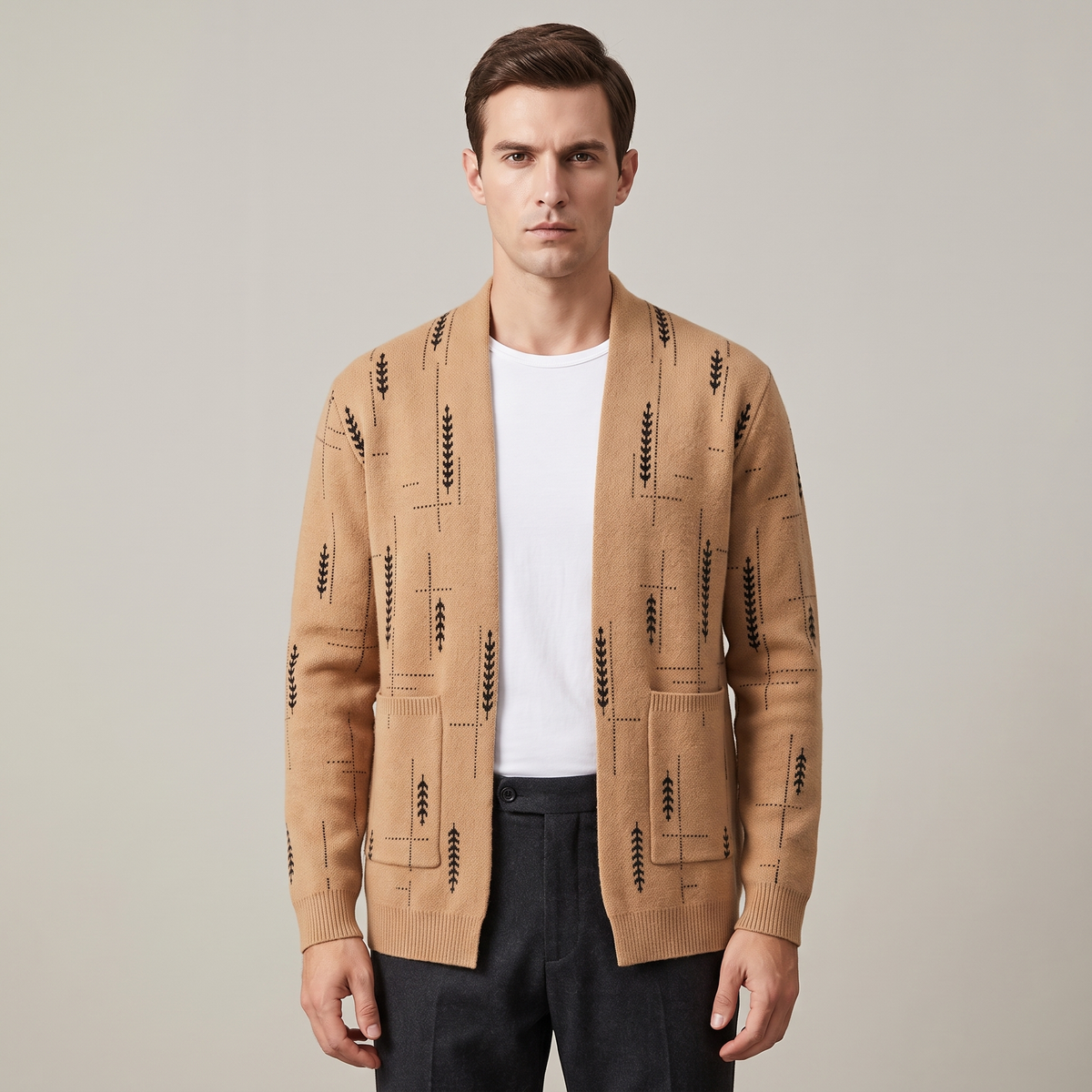Men’s Heritage Pattern Button-Front Cardigan