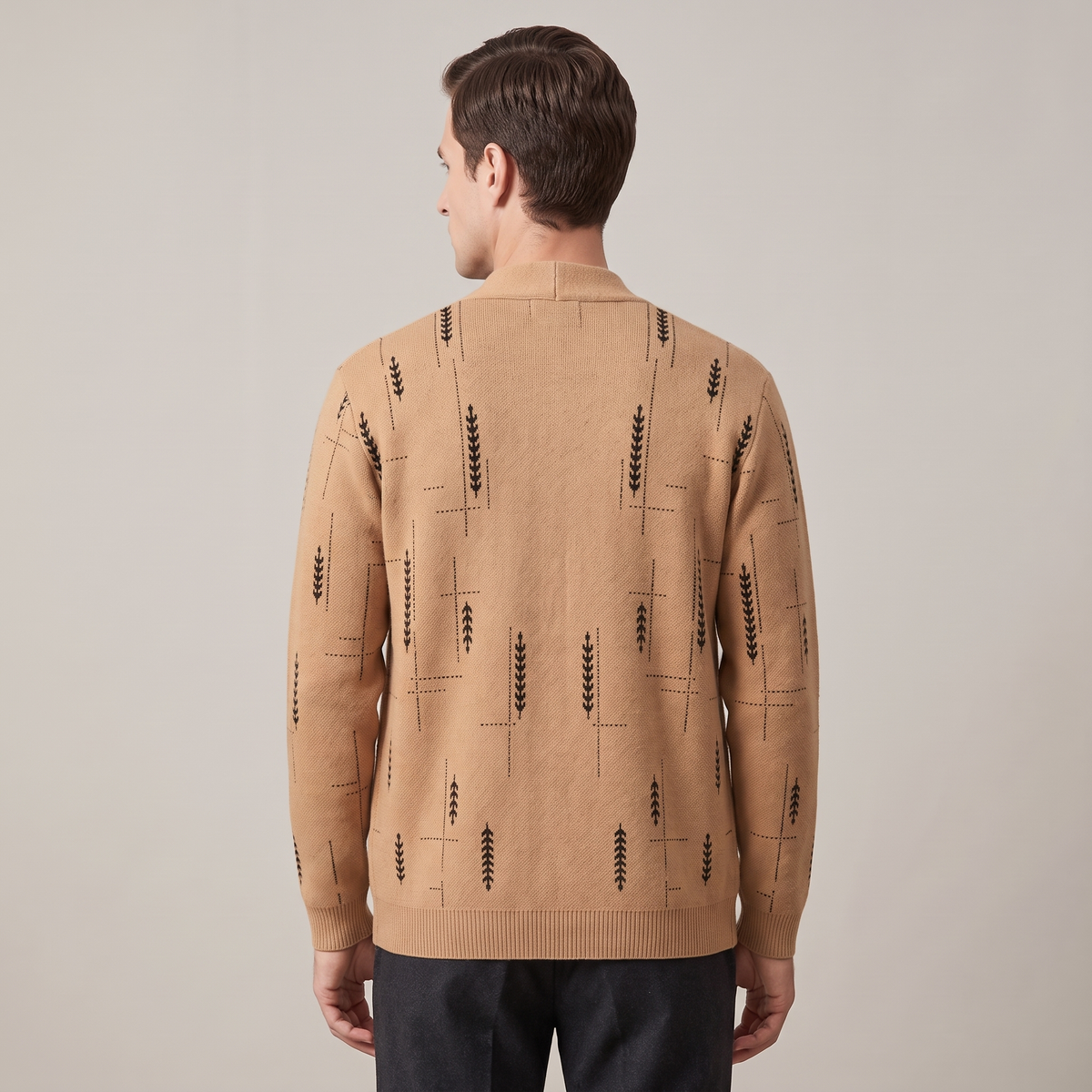 Men’s Heritage Pattern Button-Front Cardigan