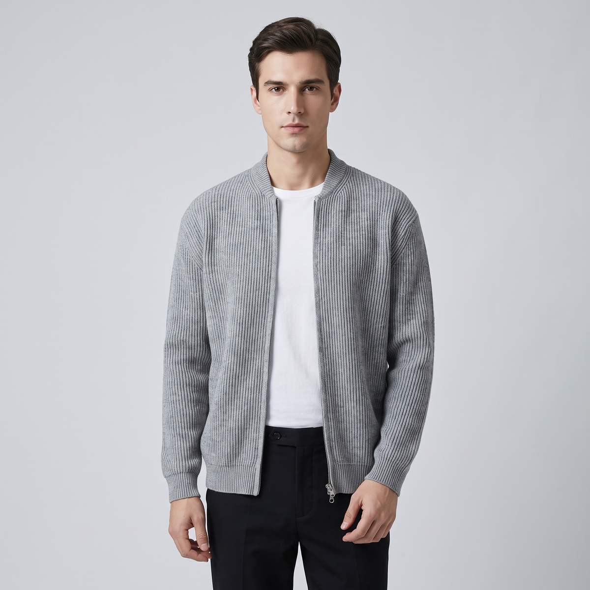 Men’s Classic Fit Solid Colour Winter Cardigan