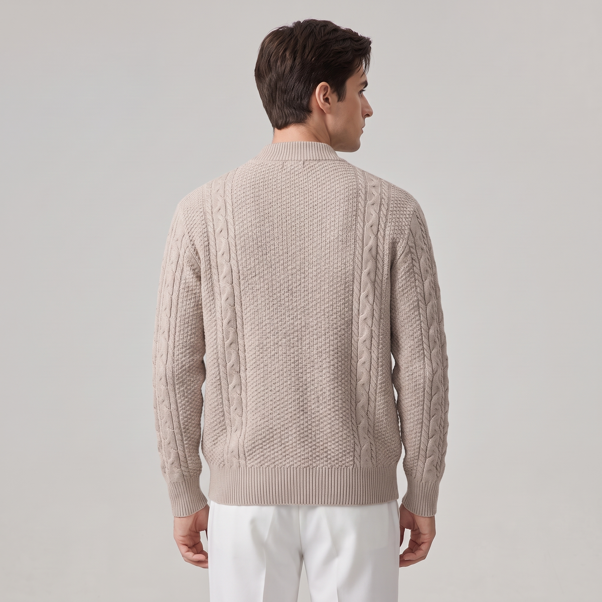 Men’s Relaxed Fit Front-Zip Cardigan