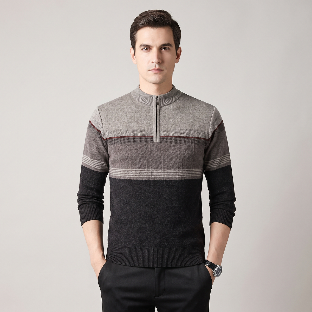Men’s Relaxed Quarter Zip Sweater
