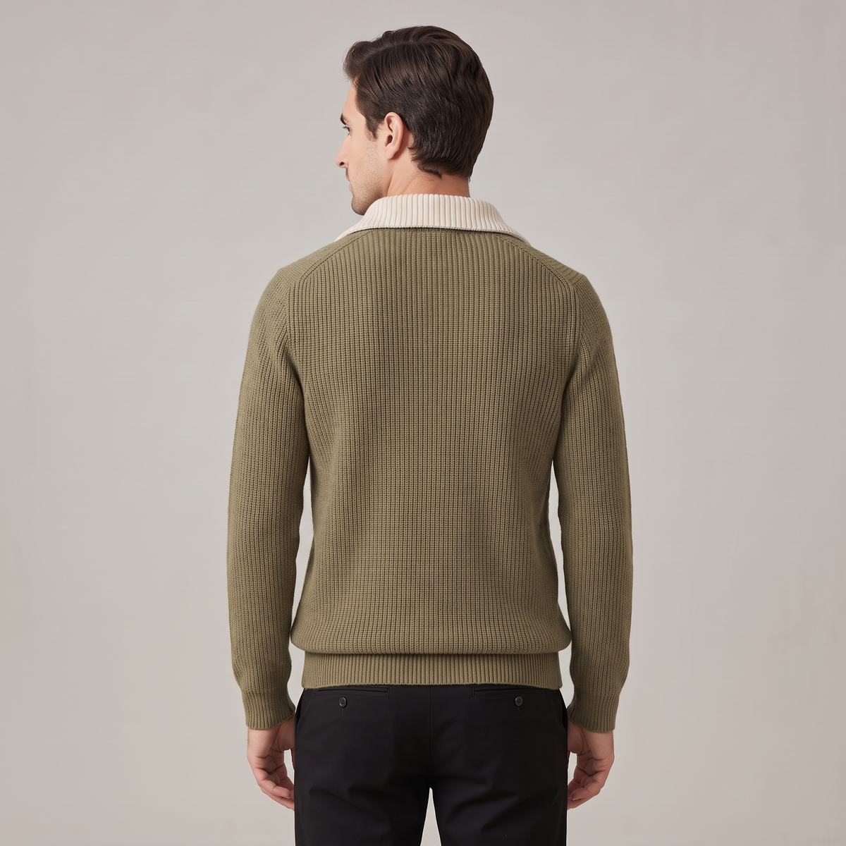 Men’s Wool Quarter Zip Sweater