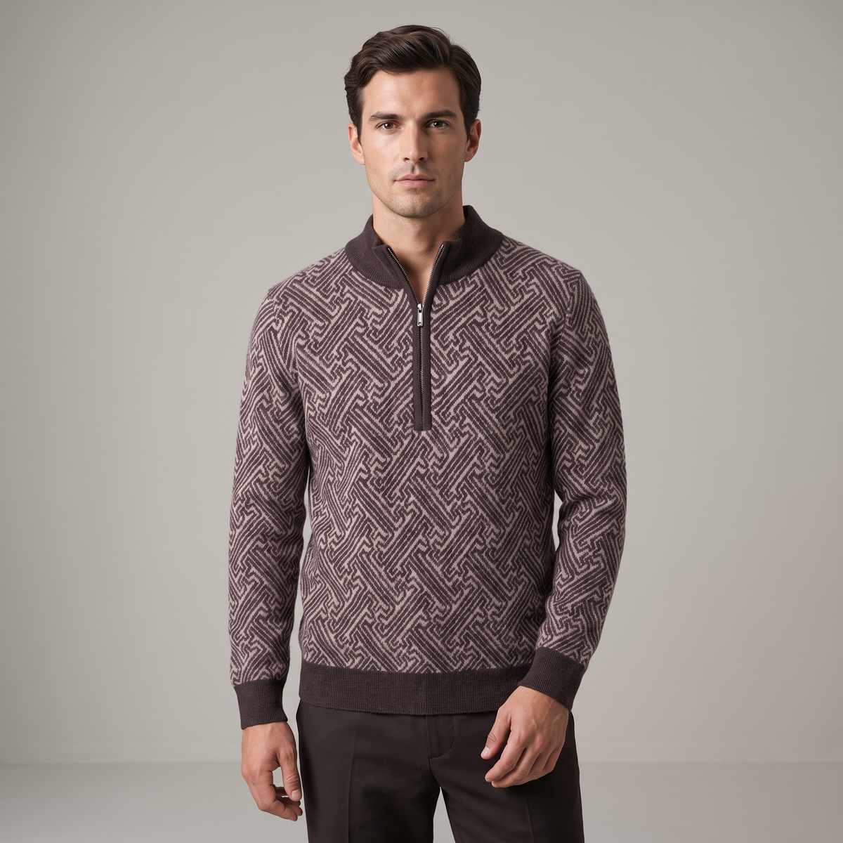 Men’s Merino Wool Quarter Zip Sweater