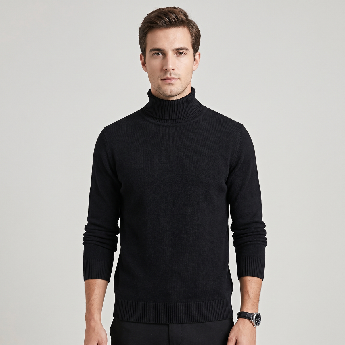Elegant Winter Knit Turtleneck Sweater
