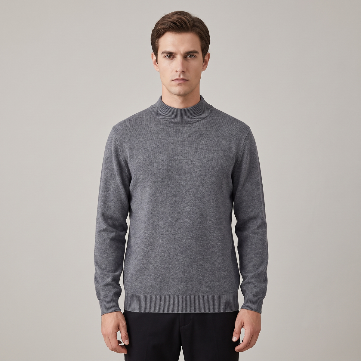 Men's Slim Fit Cotton Turtleneck Sweater