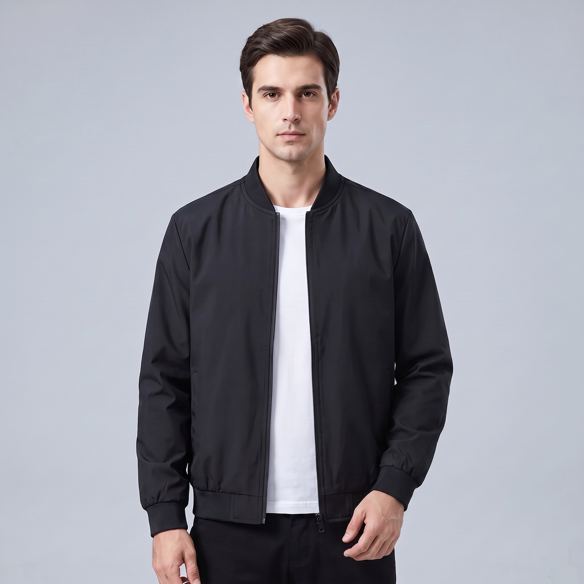 Men’s Bomber Jacket Tailored-Fit Windproof Softshell