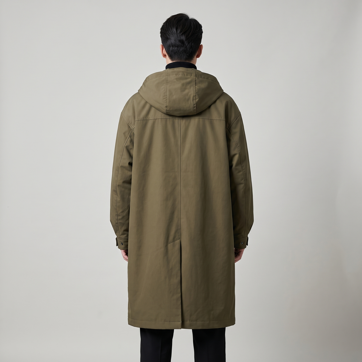 Men’s Winter Coat Long Lightweight Water-Repellent Windproof with Hood