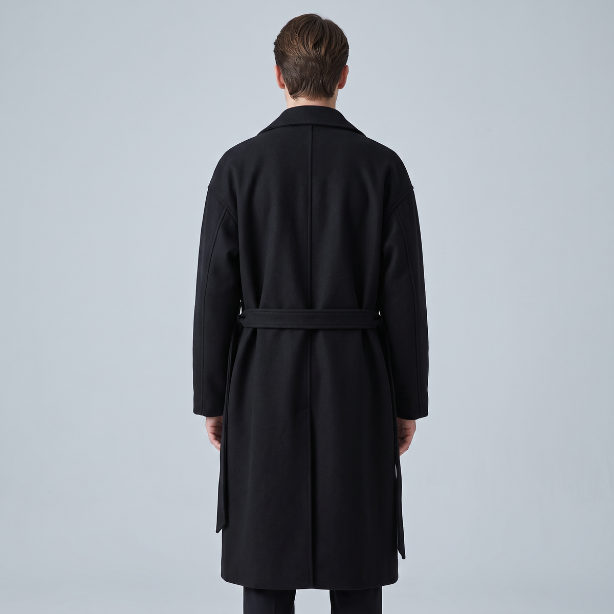 Men’s Winter Coat Elegant British-Style Long Woollen