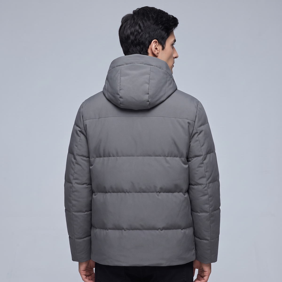Men’s Puffer Jacket Winter Padded Down with Hood and Down Filling