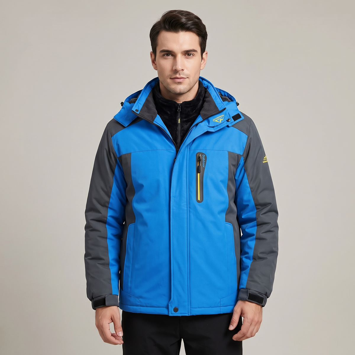 Men’s Winter Jacket with Hood and Insulated Lining